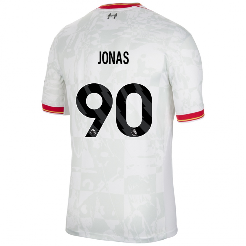 Homem Camisola Lee Jonas #90 Branco Vermelho Preto Terceiro 2024/25 Camisa