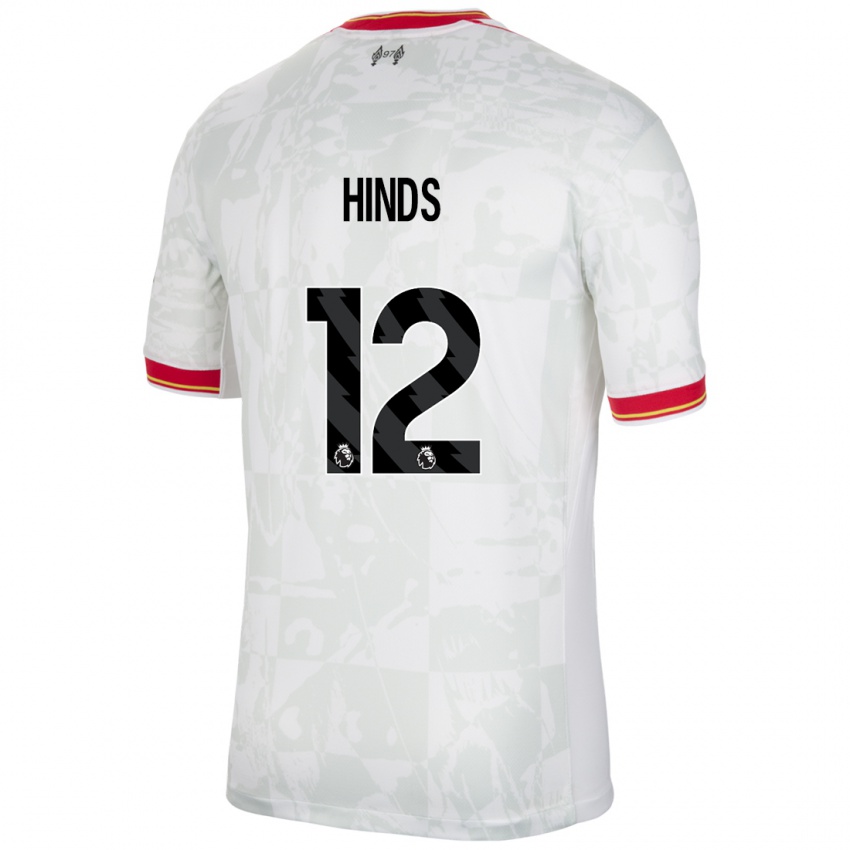 Homem Camisola Taylor Hinds #12 Branco Vermelho Preto Terceiro 2024/25 Camisa