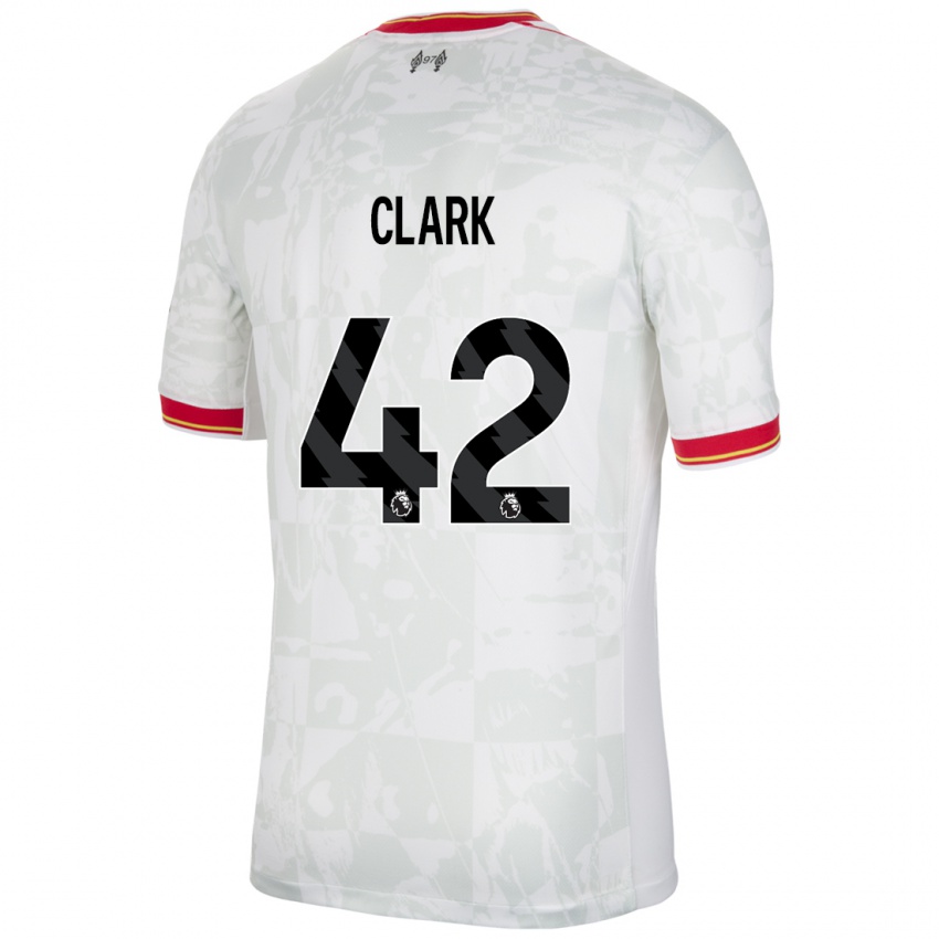 Homem Camisola Bobby Clark #42 Branco Vermelho Preto Terceiro 2024/25 Camisa