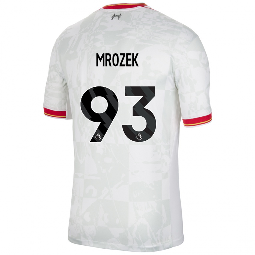 Homem Camisola Fabian Mrozek #93 Branco Vermelho Preto Terceiro 2024/25 Camisa