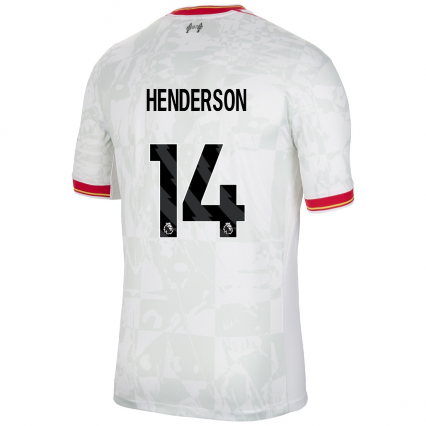 Homem Camisola Henderson #14 Branco Vermelho Preto Terceiro 2024/25 Camisa