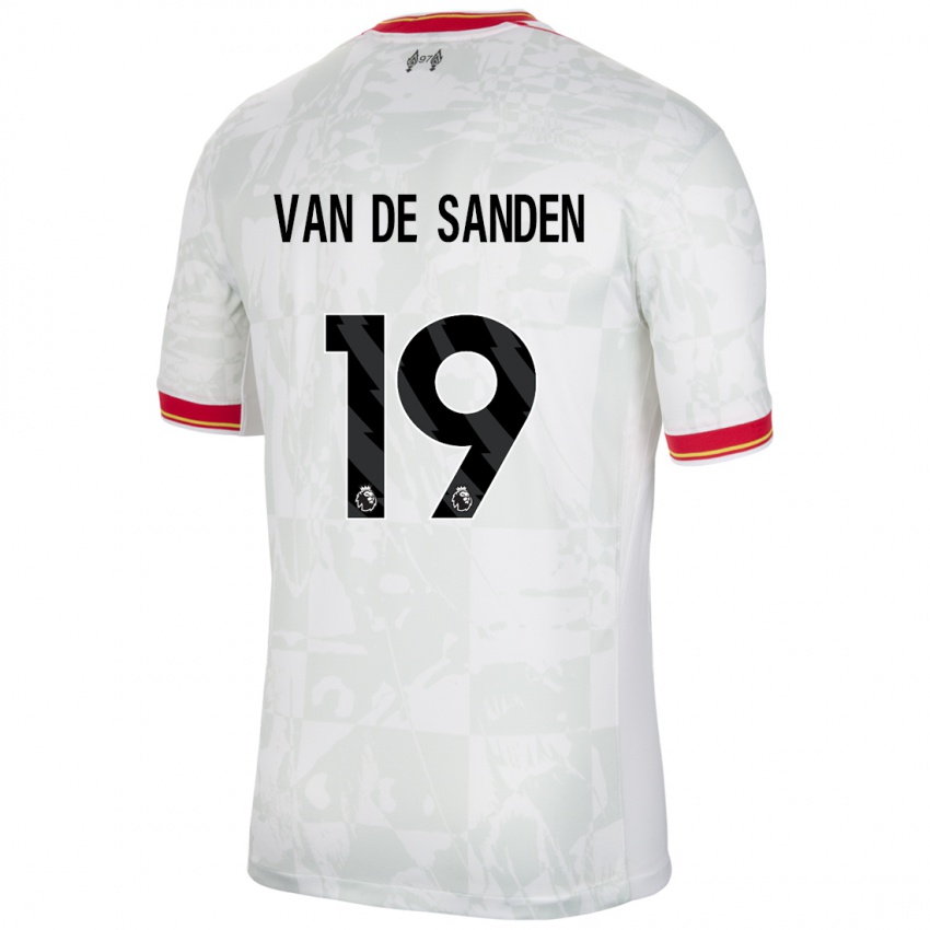 Homem Camisola Shanice Van De Sanden #19 Branco Vermelho Preto Terceiro 2024/25 Camisa