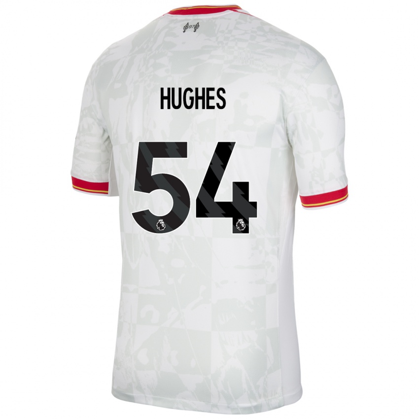 Homem Camisola Liam Hughes #54 Branco Vermelho Preto Terceiro 2024/25 Camisa