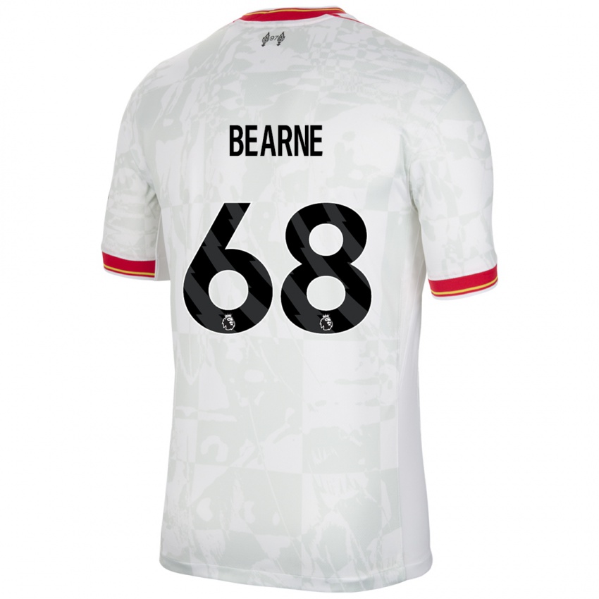 Homem Camisola Jack Bearne #68 Branco Vermelho Preto Terceiro 2024/25 Camisa