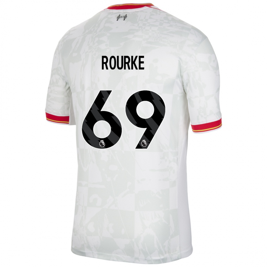 Homem Camisola Fidel O'rourke #69 Branco Vermelho Preto Terceiro 2024/25 Camisa