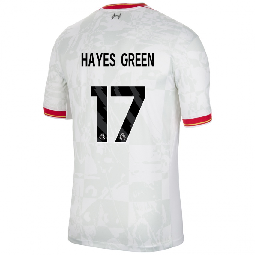 Homem Camisola Charlie Hayes-Green #17 Branco Vermelho Preto Terceiro 2024/25 Camisa