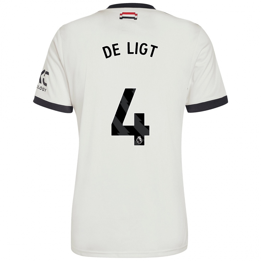 Homem Camisola Matthijs De Ligt #4 Off White Terceiro 2024/25 Camisa