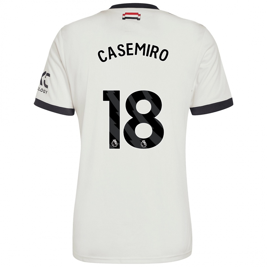 Homem Camisola Casemiro #18 Off White Terceiro 2024/25 Camisa