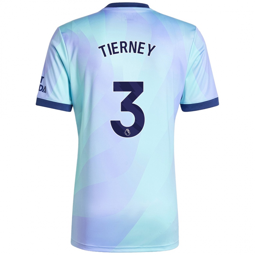 Homem Camisola Kieran Tierney #3 Água Terceiro 2024/25 Camisa