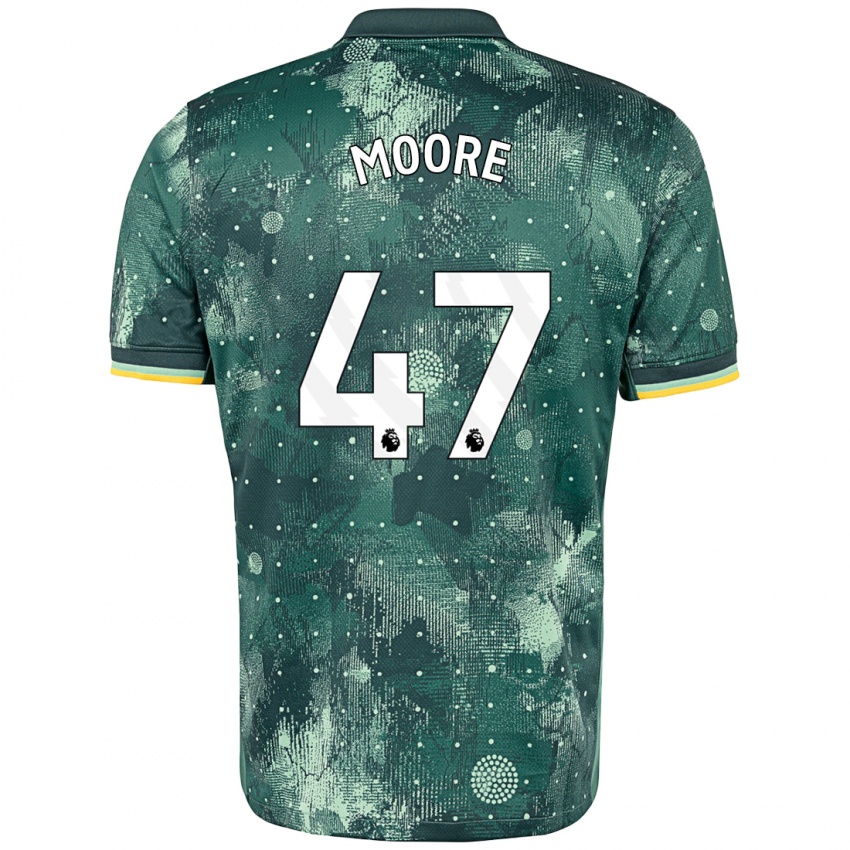 Homem Camisola Mikey Moore #47 Verde Menta Terceiro 2024/25 Camisa