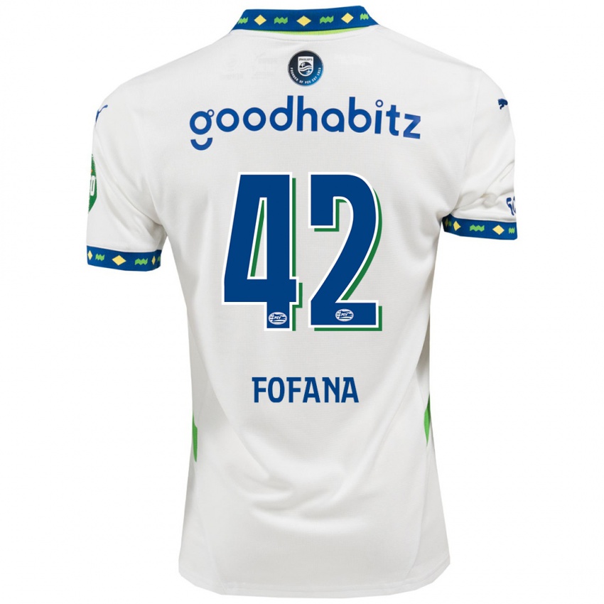 Homem Camisola Fodé Fofana #42 Branco Azul Escuro Terceiro 2024/25 Camisa