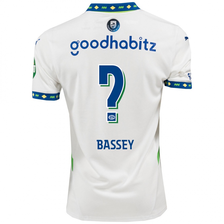 Homem Camisola Essien Bassey #0 Branco Azul Escuro Terceiro 2024/25 Camisa