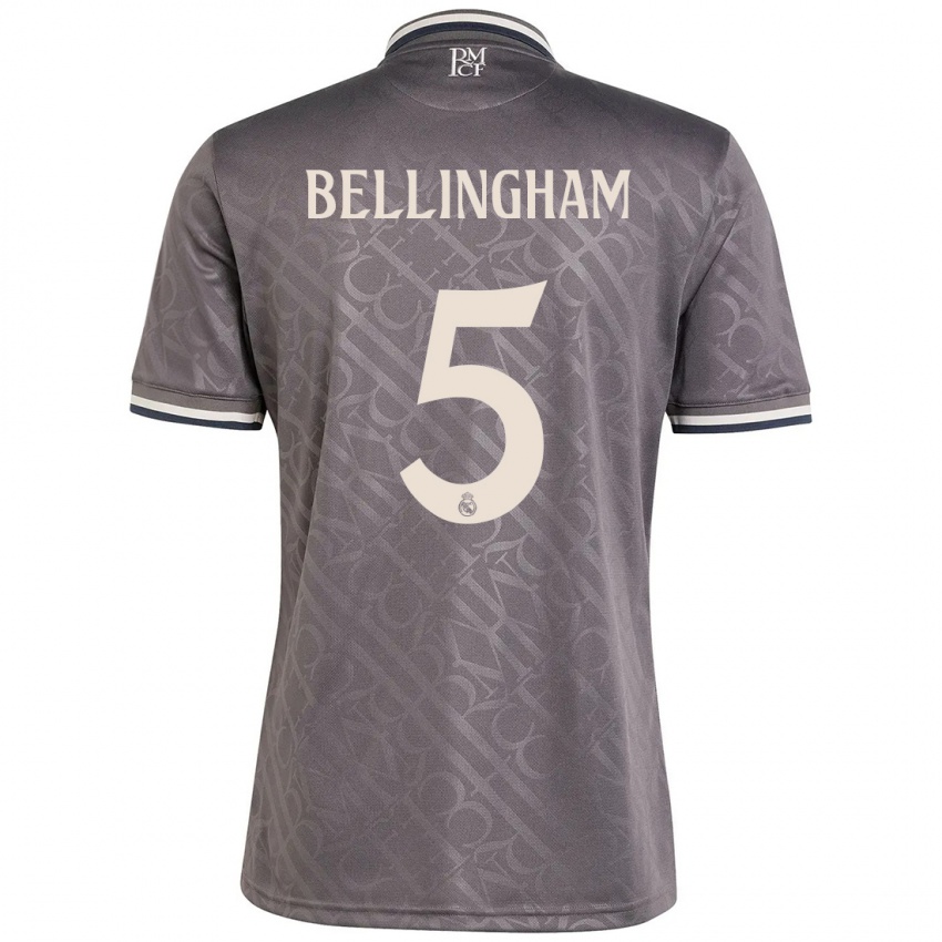 Homem Camisola Jude Bellingham #5 Carvão Terceiro 2024/25 Camisa