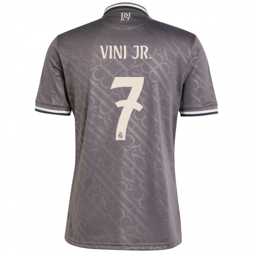 Homem Camisola Vinicius Junior #7 Carvão Terceiro 2024/25 Camisa