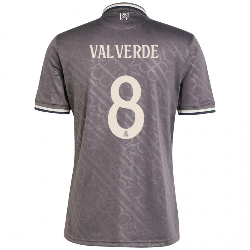 Homem Camisola Federico Valverde #8 Carvão Terceiro 2024/25 Camisa