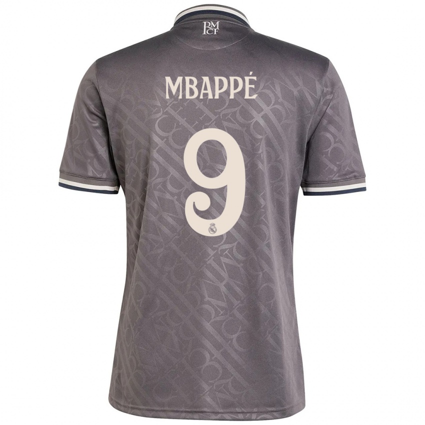 Homem Camisola Kylian Mbappe #9 Carvão Terceiro 2024/25 Camisa