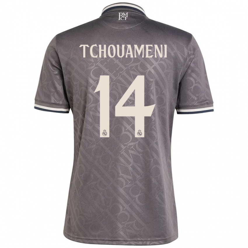 Homem Camisola Aurelien Tchouameni #14 Carvão Terceiro 2024/25 Camisa