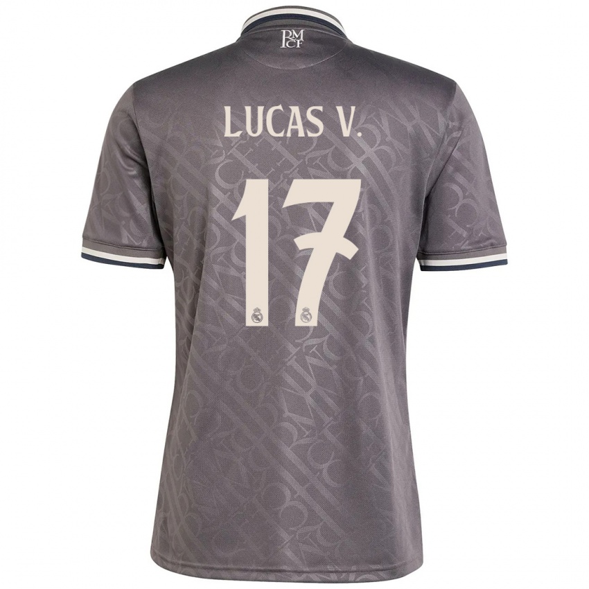 Homem Camisola Lucas Vazquez #17 Carvão Terceiro 2024/25 Camisa