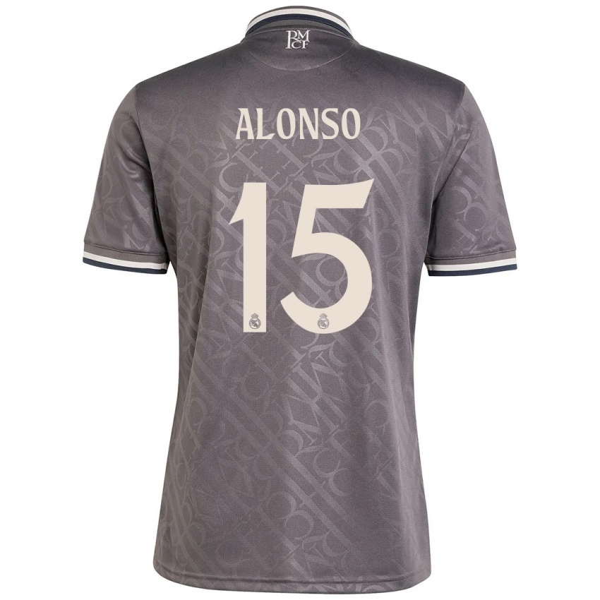 Homem Camisola Borja Alonso #15 Carvão Terceiro 2024/25 Camisa