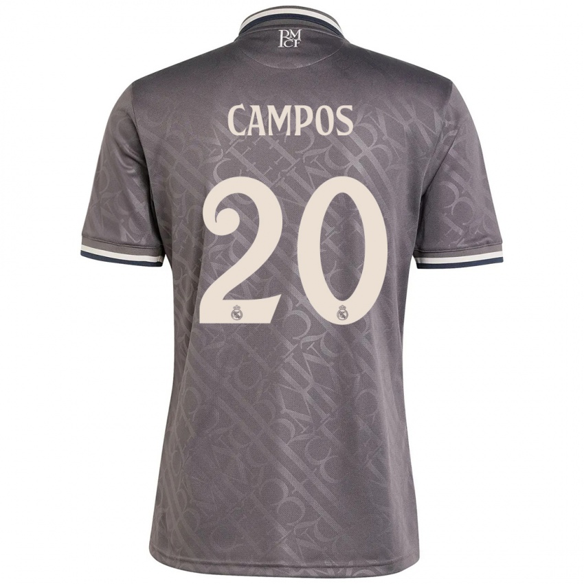 Homem Camisola Andrés Campos #20 Carvão Terceiro 2024/25 Camisa