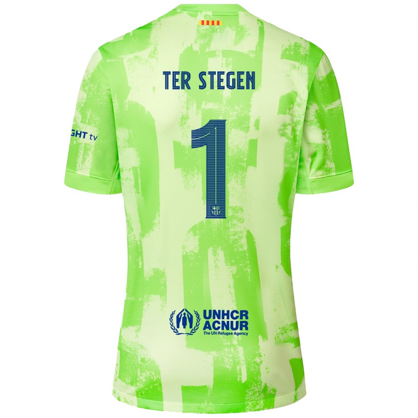 Homem Camisola Marc-Andre Ter Stegen #1 Lima Terceiro 2024/25 Camisa