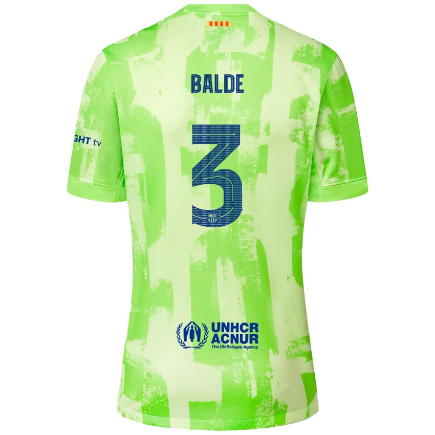 Homem Camisola Alejandro Balde #3 Lima Terceiro 2024/25 Camisa