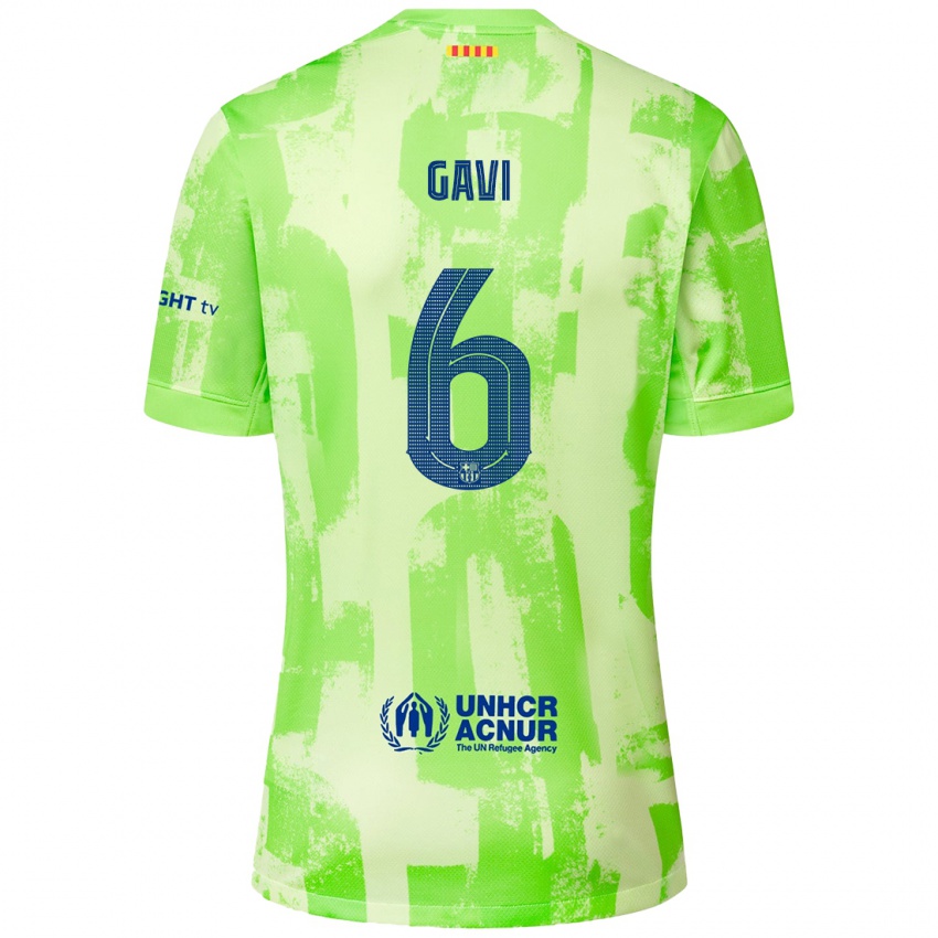 Homem Camisola Gavi #6 Lima Terceiro 2024/25 Camisa