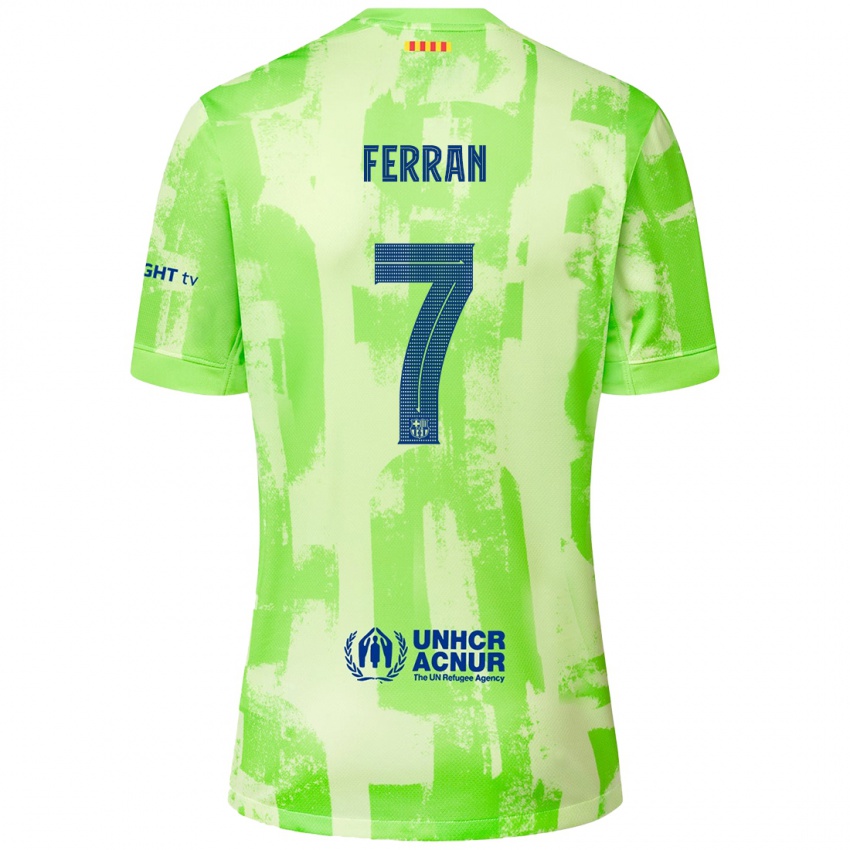 Homem Camisola Ferran Torres #7 Lima Terceiro 2024/25 Camisa