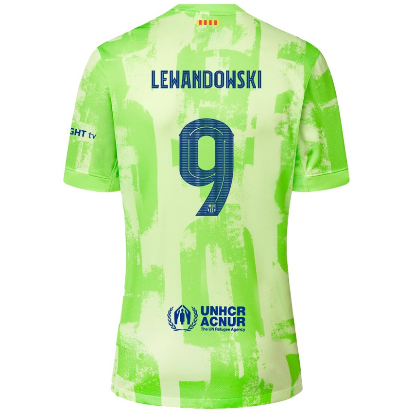 Homem Camisola Robert Lewandowski #9 Lima Terceiro 2024/25 Camisa