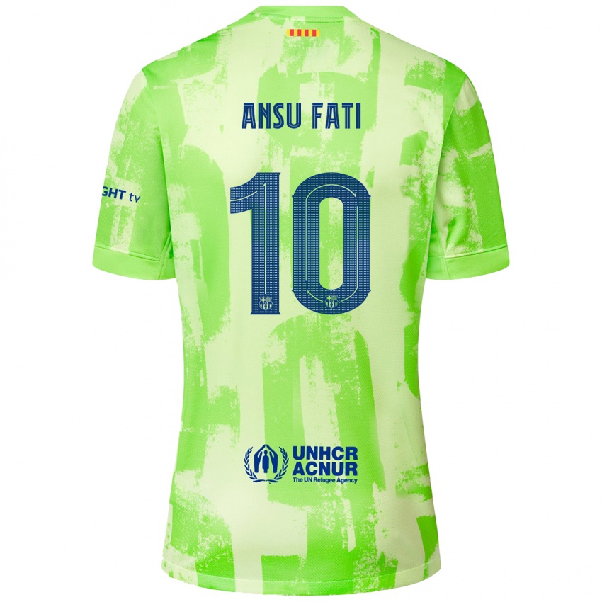 Homem Camisola Ansu Fati #10 Lima Terceiro 2024/25 Camisa