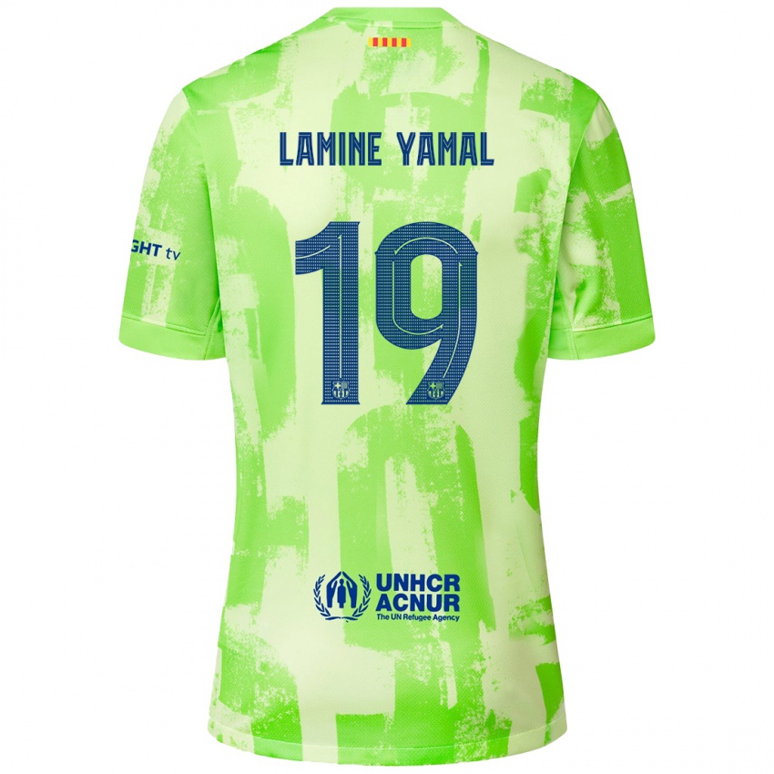 Homem Camisola Lamine Yamal #19 Lima Terceiro 2024/25 Camisa