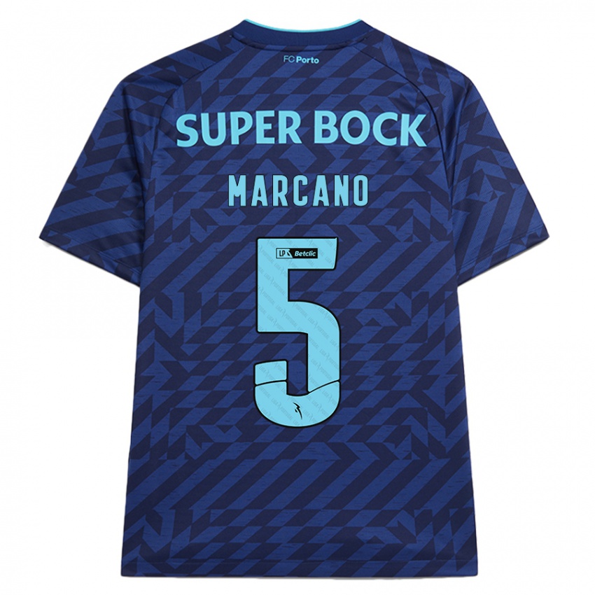 Homem Camisola Iván Marcano #5 Azul-Marinho Terceiro 2024/25 Camisa