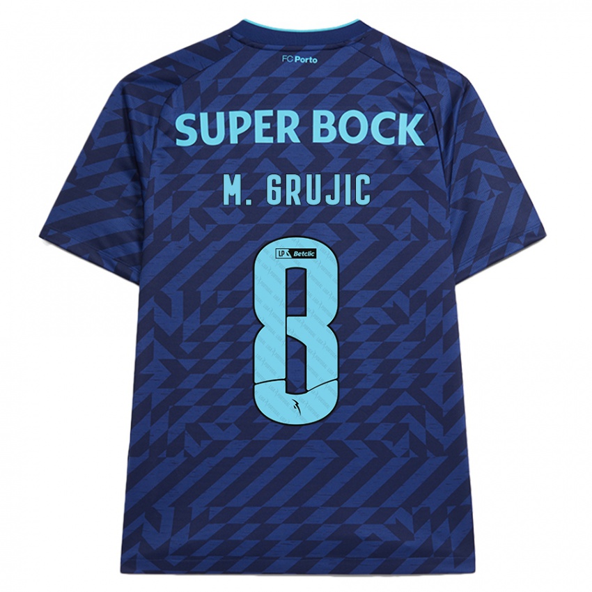 Homem Camisola Marko Grujic #8 Azul-Marinho Terceiro 2024/25 Camisa