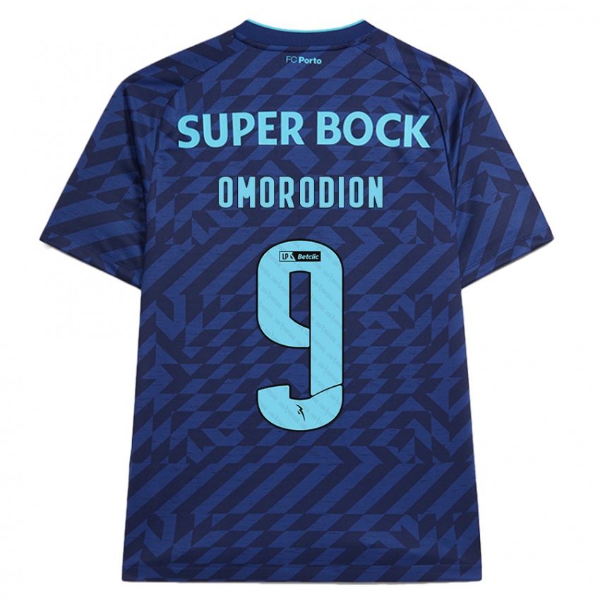 Homem Camisola Samu Omorodion #9 Azul-Marinho Terceiro 2024/25 Camisa