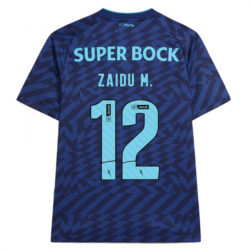 Homem Camisola Zaidu #12 Azul-Marinho Terceiro 2024/25 Camisa