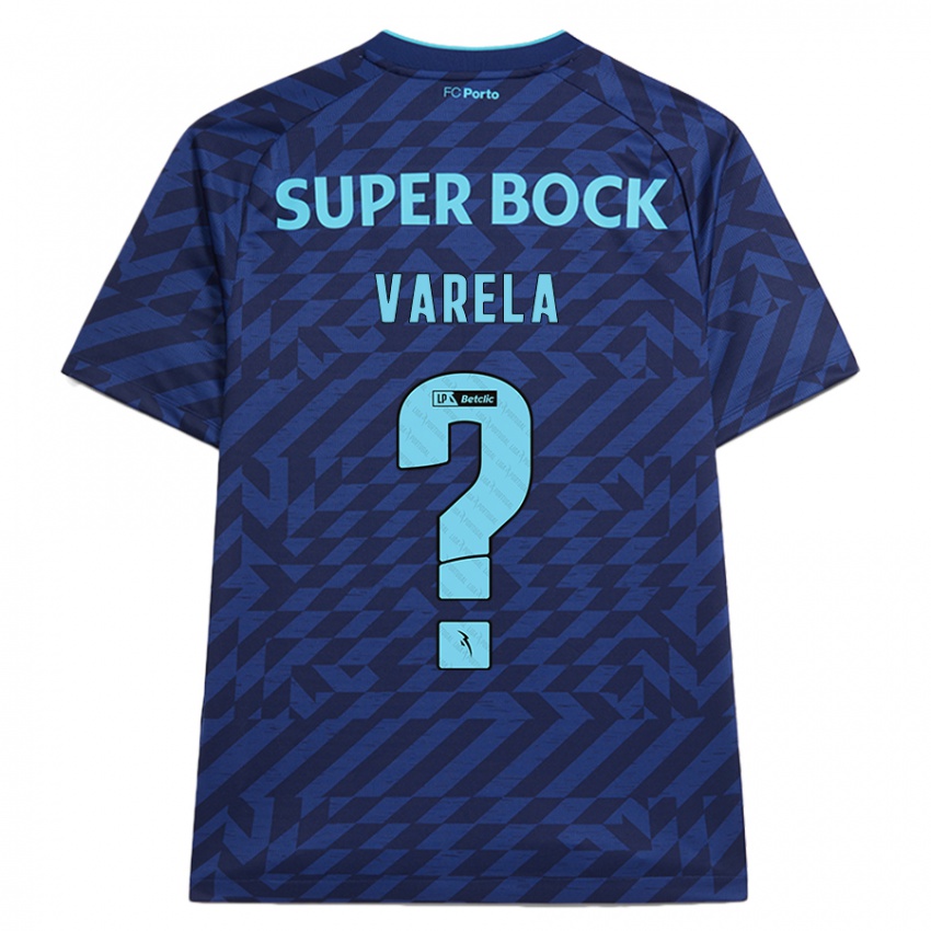 Homem Camisola Cardoso Varela #0 Azul-Marinho Terceiro 2024/25 Camisa