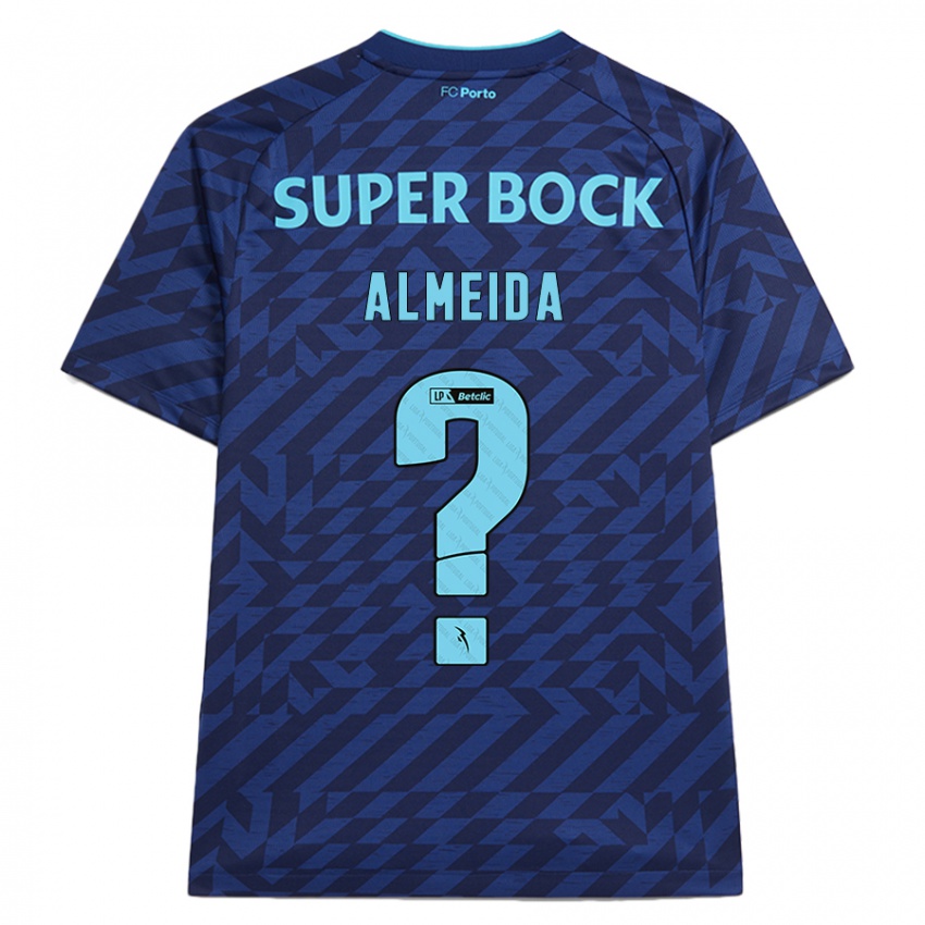 Homem Camisola Tomé Almeida #0 Azul-Marinho Terceiro 2024/25 Camisa