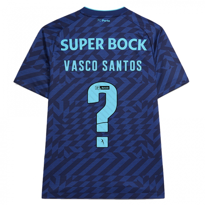 Homem Camisola Vasco Santos #0 Azul-Marinho Terceiro 2024/25 Camisa