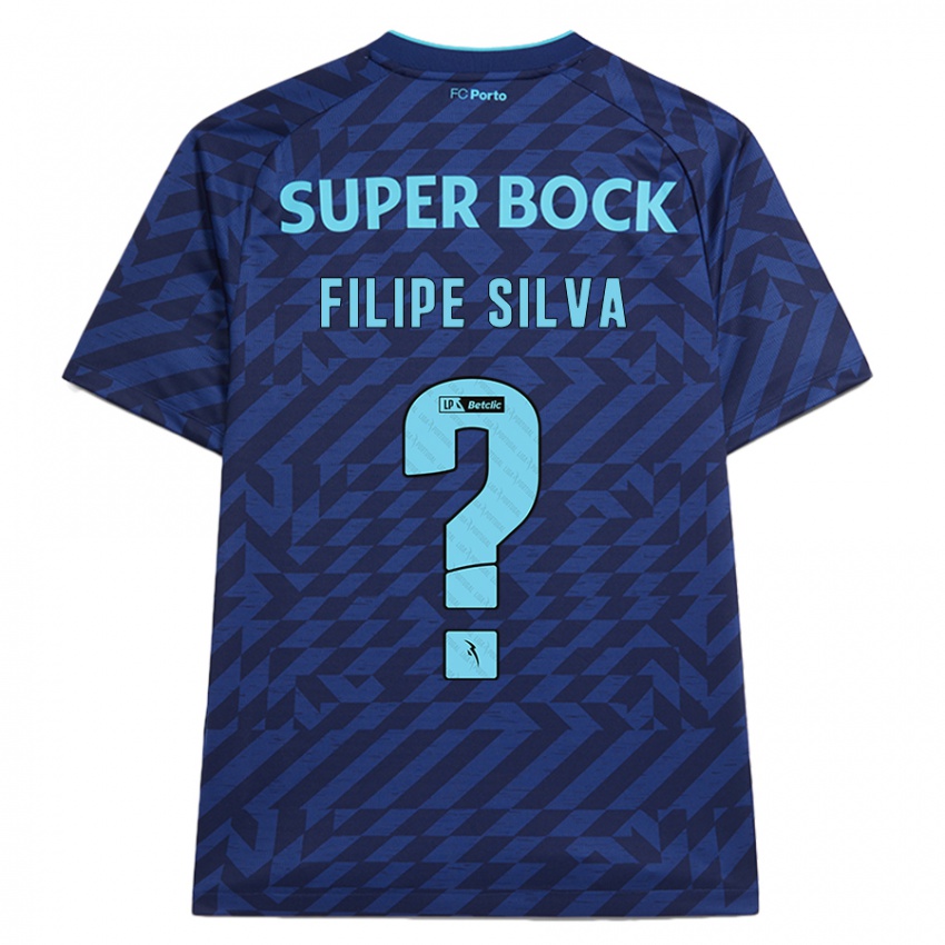 Homem Camisola Filipe Silva #0 Azul-Marinho Terceiro 2024/25 Camisa