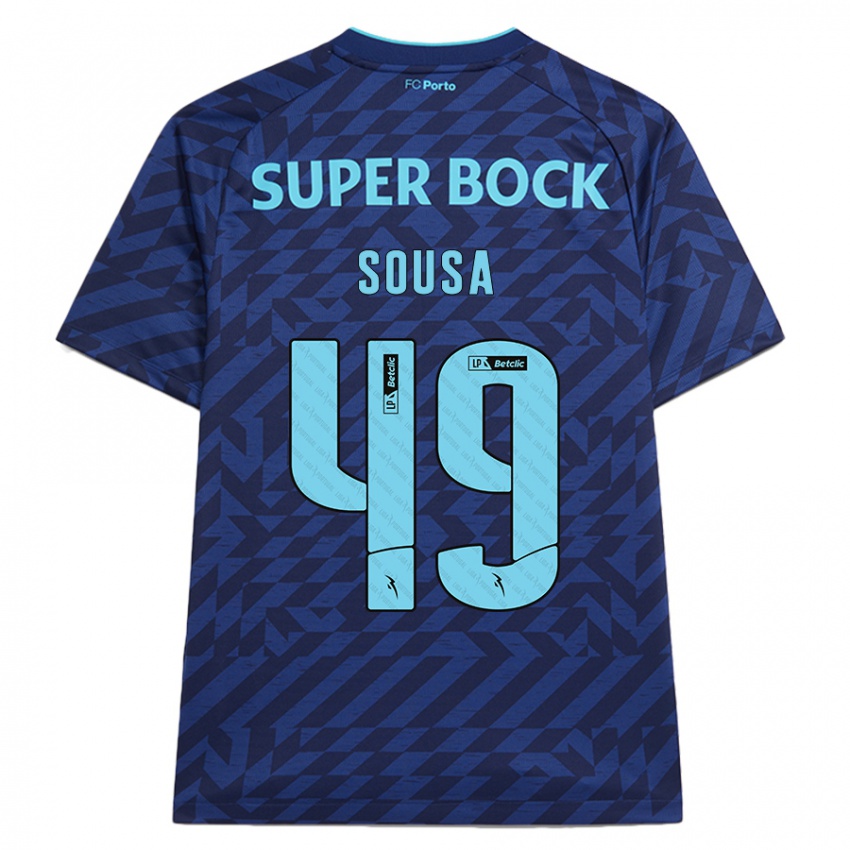 Homem Camisola Gonçalo Sousa #49 Azul-Marinho Terceiro 2024/25 Camisa