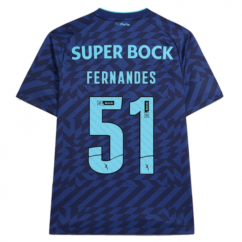 Homem Camisola Diogo Fernandes #51 Azul-Marinho Terceiro 2024/25 Camisa