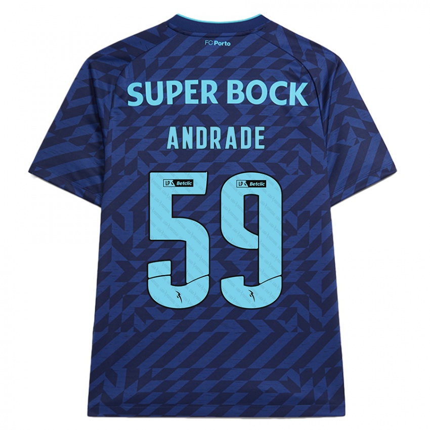 Homem Camisola Tiago Andrade #59 Azul-Marinho Terceiro 2024/25 Camisa