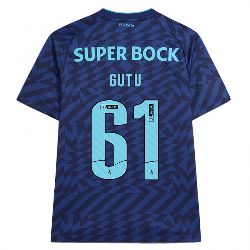 Homem Camisola Denis Gutu #61 Azul-Marinho Terceiro 2024/25 Camisa