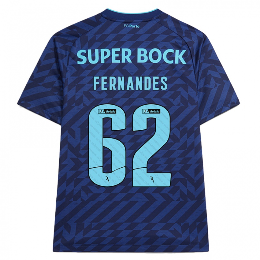 Homem Camisola Rodrigo Fernandes #62 Azul-Marinho Terceiro 2024/25 Camisa