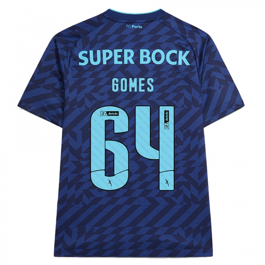 Homem Camisola Luís Gomes #64 Azul-Marinho Terceiro 2024/25 Camisa