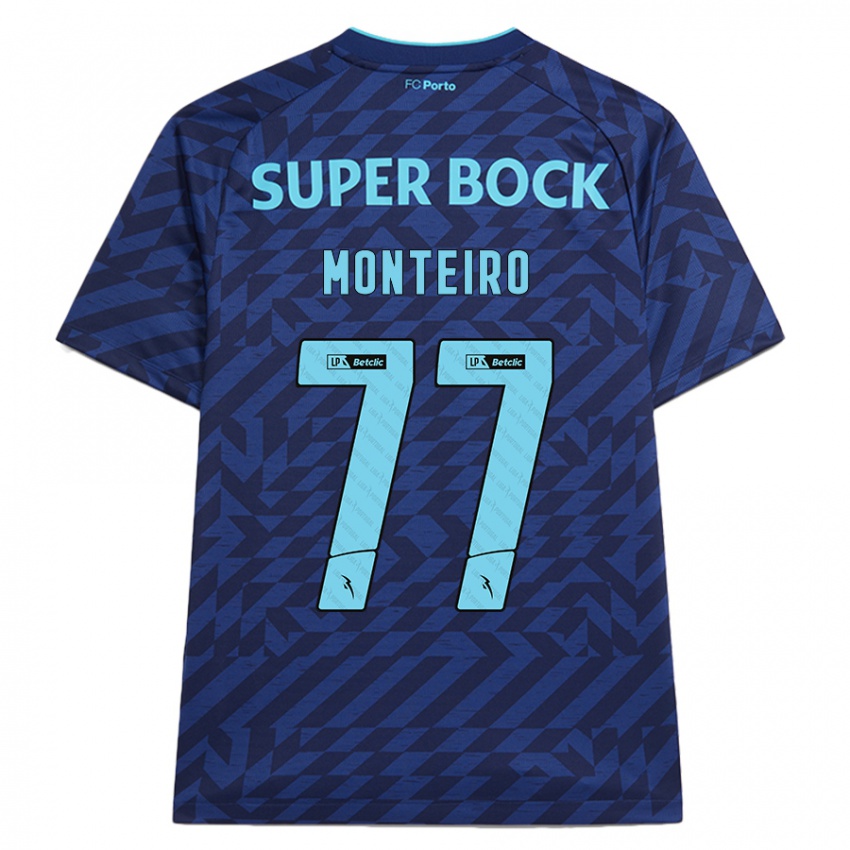 Homem Camisola Rui Monteiro #77 Azul-Marinho Terceiro 2024/25 Camisa