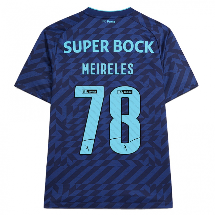 Homem Camisola Jorge Meireles #78 Azul-Marinho Terceiro 2024/25 Camisa