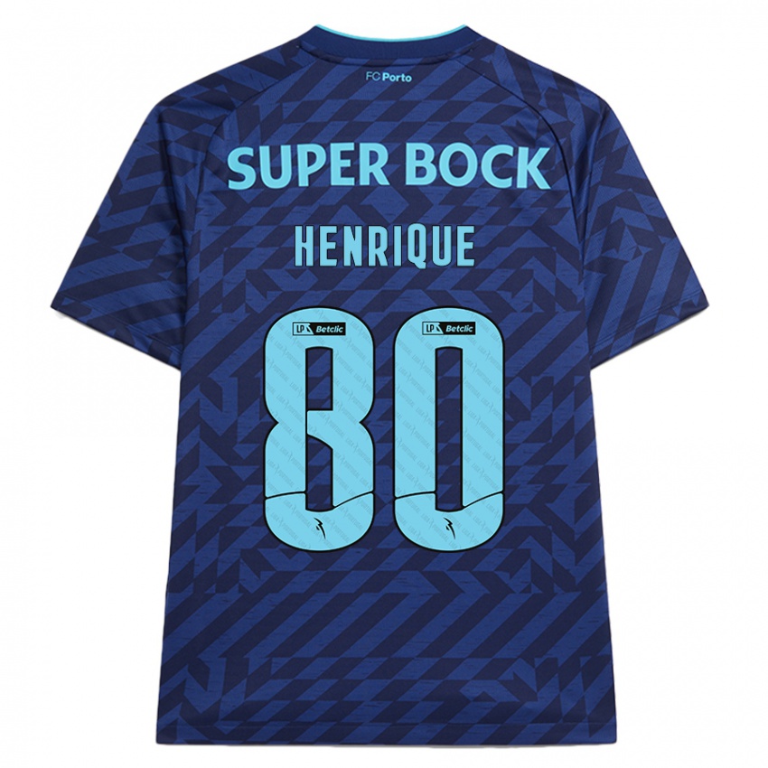 Homem Camisola Kaio Henrique #80 Azul-Marinho Terceiro 2024/25 Camisa