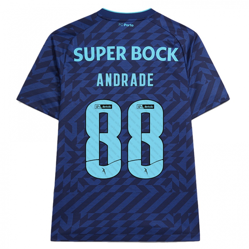 Homem Camisola Domingos Andrade #88 Azul-Marinho Terceiro 2024/25 Camisa