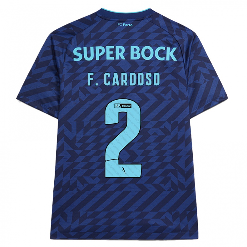 Homem Camisola Fábio Cardoso #2 Azul-Marinho Terceiro 2024/25 Camisa